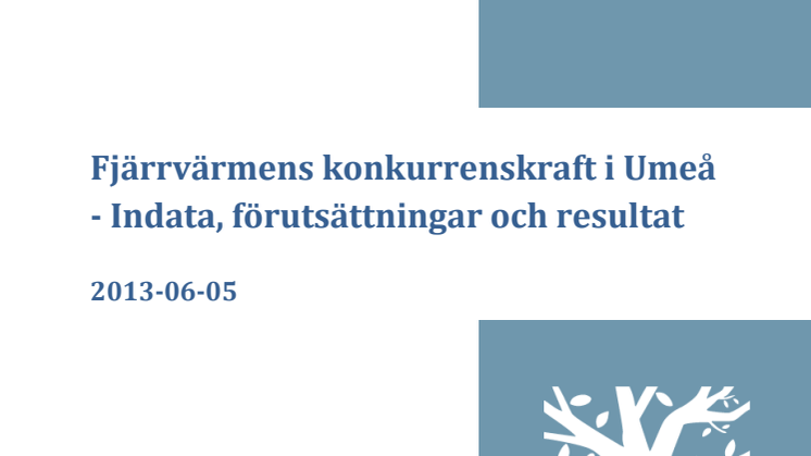 Ny undersökning visar: fjärrvärme från Umeå Energi har lägre klimatpåverkan än värmepumpar