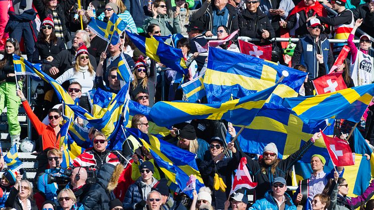 Svenska fans i St.Moritz. Foto: Klas Rockberg SSF