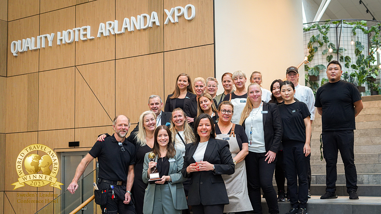 Quality Hotel Arlanda XPO vinner World Travel Award som Sveriges ledande konferenshotell – för andra året i rad.