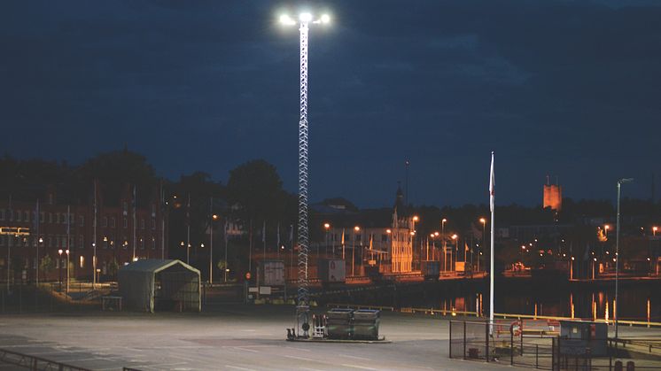 Smålandshamnar Oskarshamn - Först i Sverige med Titan LED mastbelysning