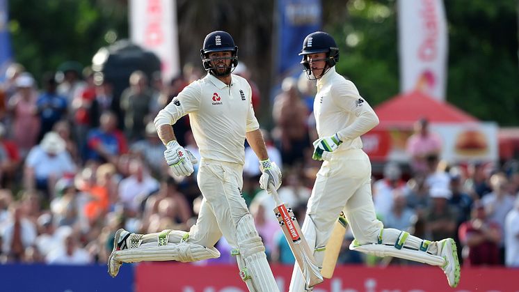 Ben Foakes (left) and Keaton Jennings in action for England at Galle, November 2018 (Getty Images)