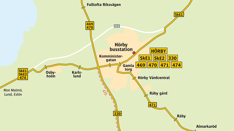 Förbättrade bussresor till Malmö, Lund och Kristianstad när Hörby blir knutpunkt