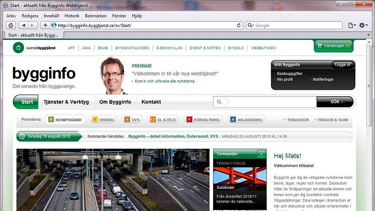 Bygginfo lanserar helt ny webbtjänst