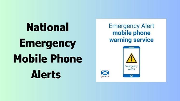 The new national mobile phone alert test will take place 23 April 2023.