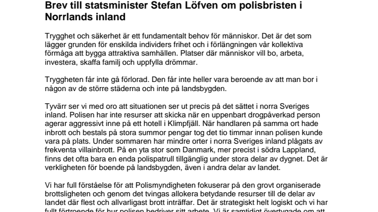 Brev till statsminister Stefan Löfven om polisbristen i Norrlands inland.pdf