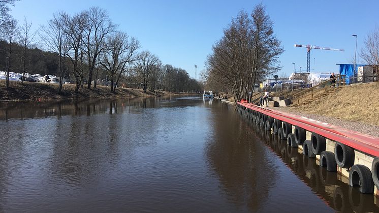 Fyrisån i Uppsala är ett av 258 vattendrag i 104 länder där prover tagits för att hitta rester av läkemedel i vattnet. Foto: Anna Sobek