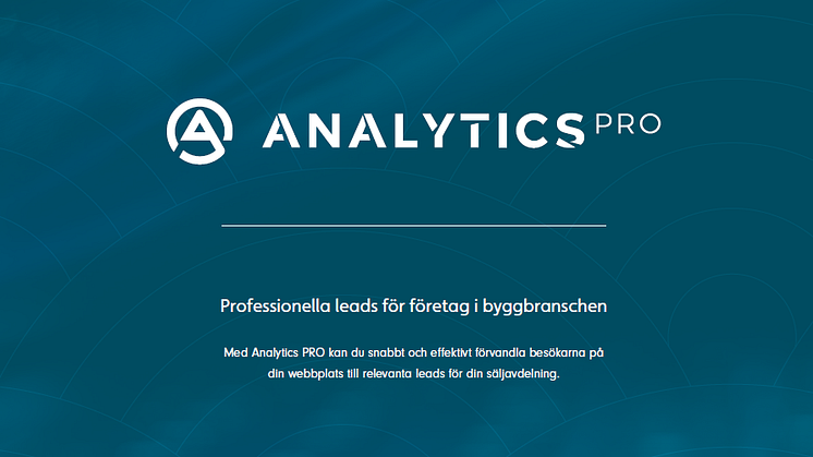 Läs mer och se filmen om Analytics PRO - tjänsten som både ger dig koll på de företag som besöker din hemsida - och vilka projekt de planerar.