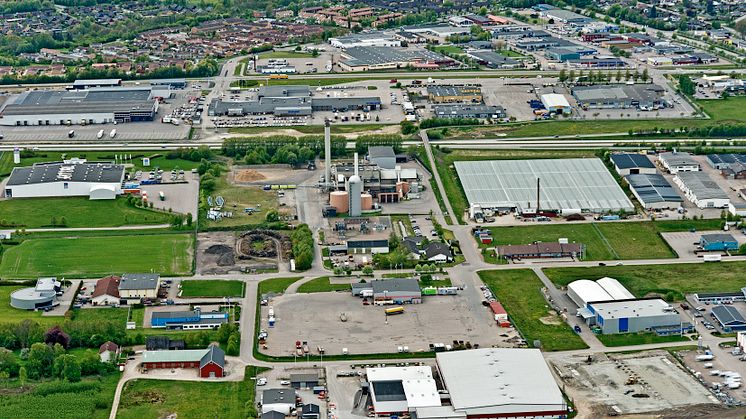 Åkerslundsverket förser Ängelholm med resurseffektiv fjärrvärme. Foto: Öresundskraft.