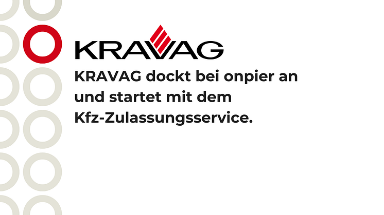 KRAVAG dockt bei onpier an. Gestartet wird mit dem Use Case Kfz-Zulassungsservice.