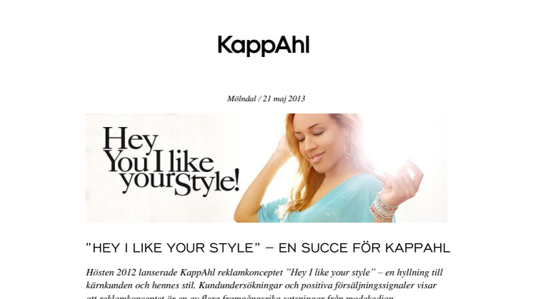 ”Hey I like your style” – en succé för KappAhl