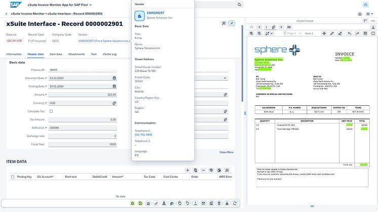 SAP Fiori optimization: Example xSuite Invoice Monitor. Credits. xSuite