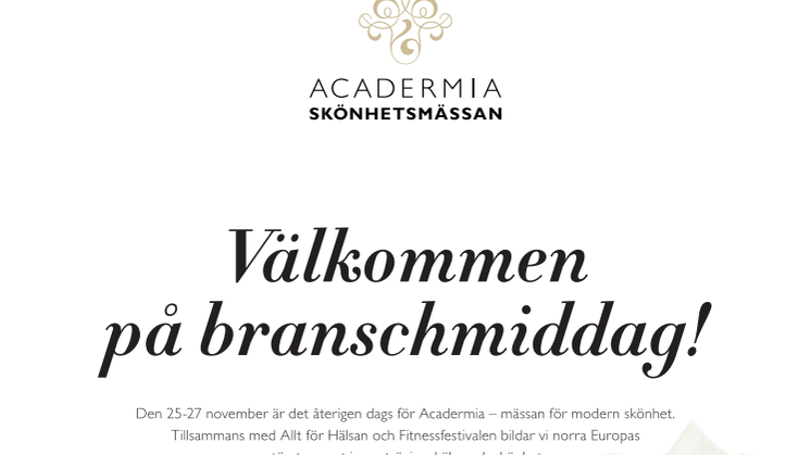 Välkommen på branschmiddag!