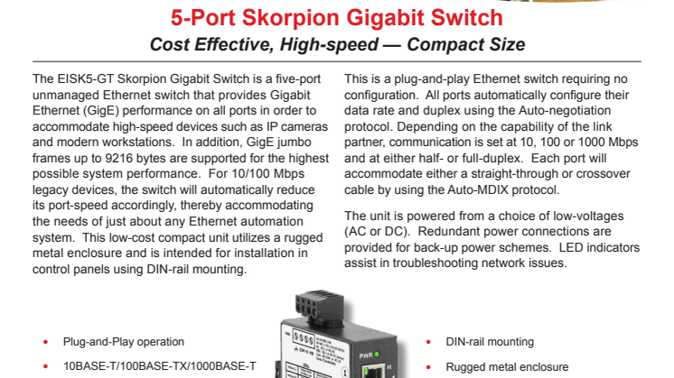 1 GB Switch EISK5-GT