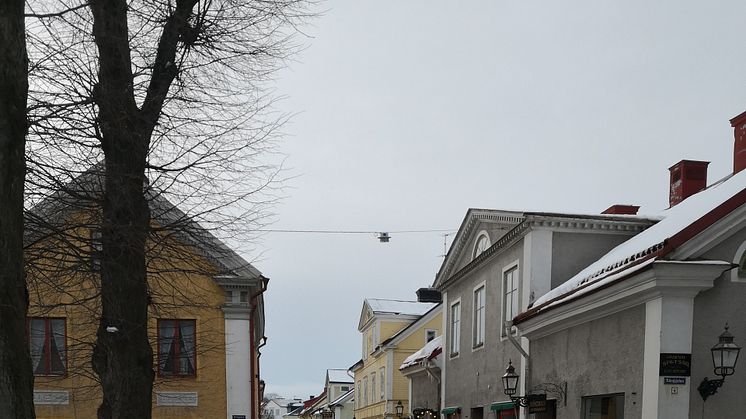 Storgatan i Vadstena med markvärme