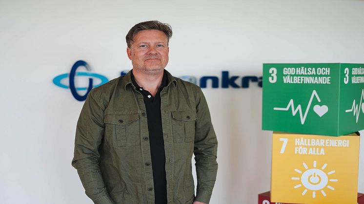 Fredrik Hildingsson från Forankra i Vårgårda - ett av alla de företag som medverkar i Klimatlöftet. 