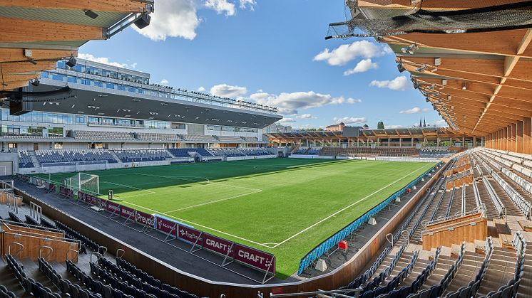 FOJAB har ritat Nya Studenternas i Uppsala som utsetts till Årets idrottsarena 2023. Foto: Åke E:son Lindman