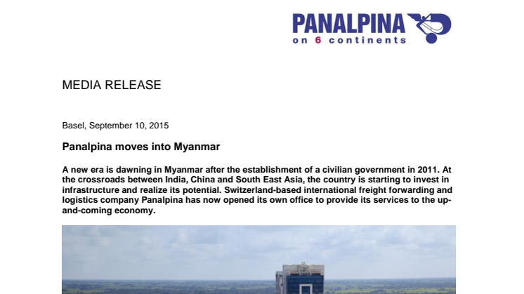 Panalpina moves into Myanmar