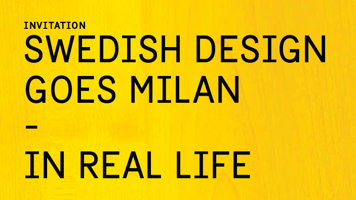 Events during Swedish Design Goes Milan – In Real Life