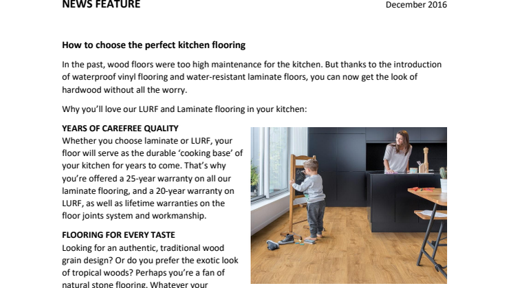 ​How to choose the perfect kitchen flooring