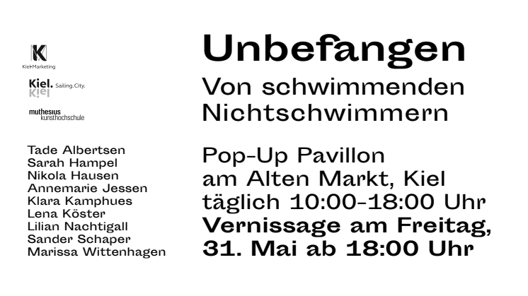 Plakat: Unbefangen - Von schwimmenden Nichtschwimmern