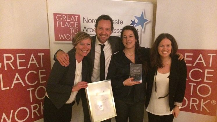 Nordic Choice Hotels kåret til Norges beste arbeidsplass i reiselivsbransjen