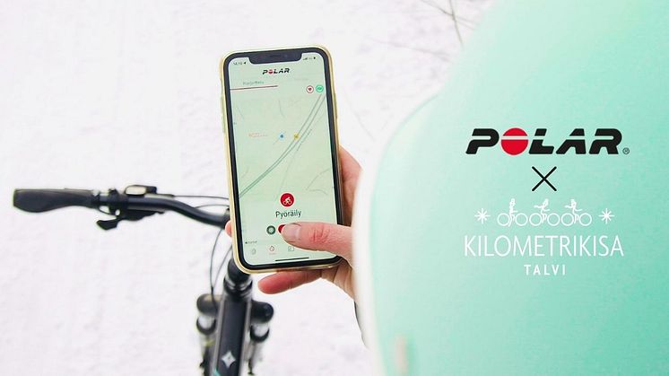 Yhteistyön myötä Kilometrikisan poljetut kilometrit ja minuutit saa jatkossa siirrettyä automaattisesti Polar Flow'sta Kilometrikisan järjestelmään.