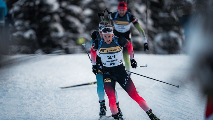 NUMMER 1: Endre Strømsheim leder IBU Cup'en sammenlagt. Foto: Sondre Eriksen Hensema/Norges Skiskytterforbund