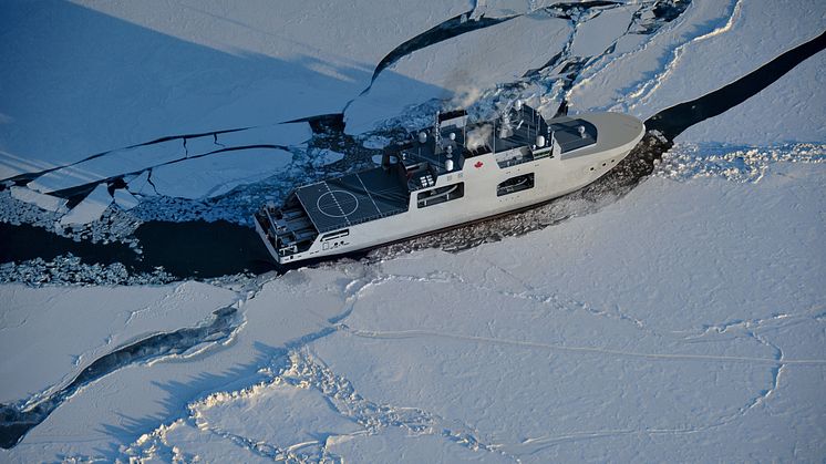 Kongsberg Maritime CCTV system for the Royal Canadian Navy’s (RCN) new class of Arctic Offshore Patrol Ships (AOPS). Image credit: Irving Shipbuilding Inc..