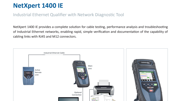 Kabeltestare för industiela Ethernet nätverk