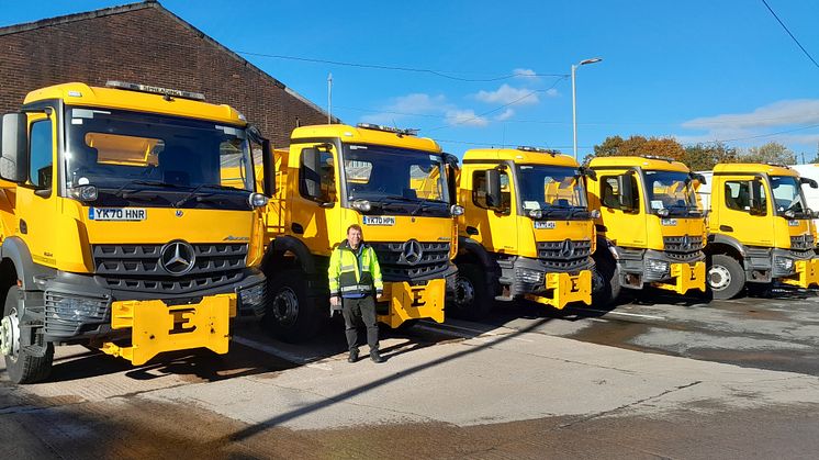 Cllr Alan Quinn with the gritters