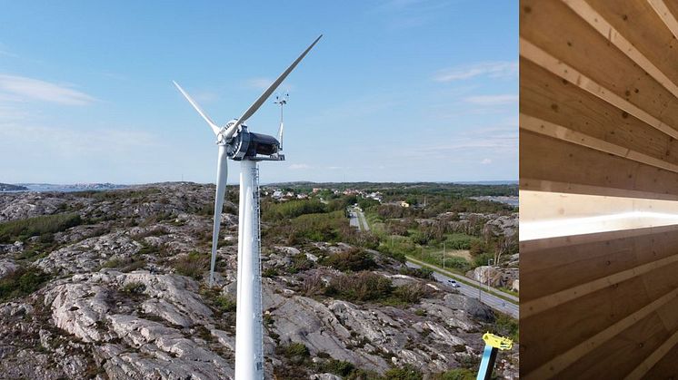 Det Göteborgsbaserade träteknologiföretaget Modvion utvecklar vindkraftstorn i trä.