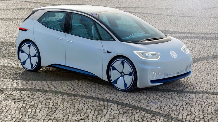 ID. är först ut i den nya generationen elbilar och gör entré på marknaden år 2020. Bilen på bilden är en konceptbil.