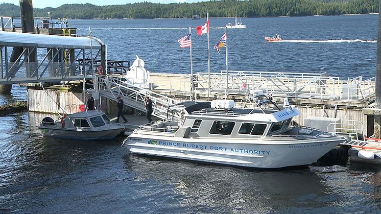 Port Prince Rupert's patrol vessel, Charles Hays, which is fitted with a full complement of FLIR thermal and Raymarine navigation technologies