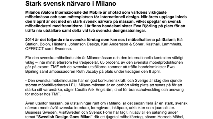 Stark svensk närvaro i Milano
