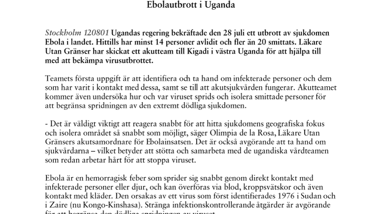 Ebolautbrott i Uganda   