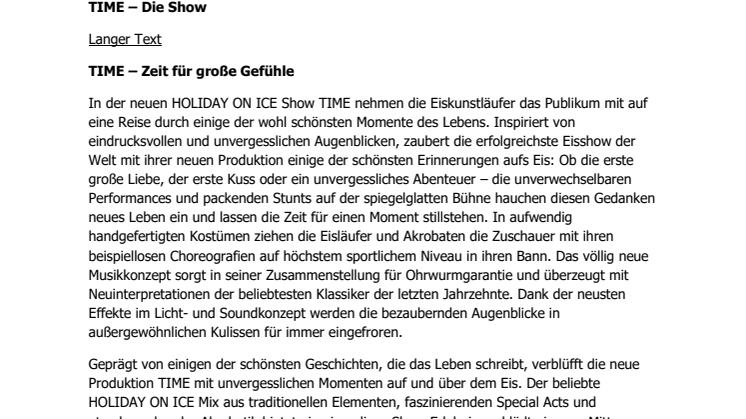 TIME – Die Show (Langversion)