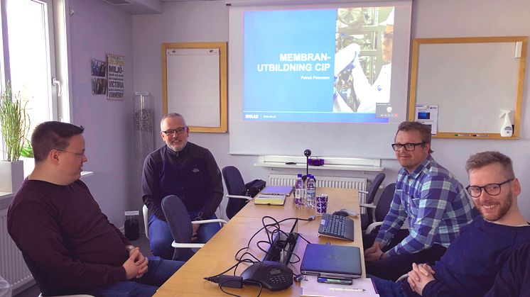 Patrick Petersson, Ecolab håller utbildning i membrantvätt på Mercatus