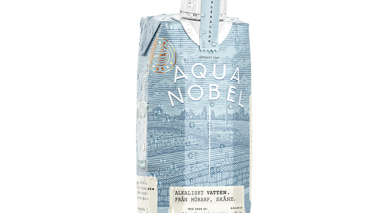 Aqua Nobel pH 8,2 Blåhallon Alkaliskt vatten i klimatsmart kartongförpackning