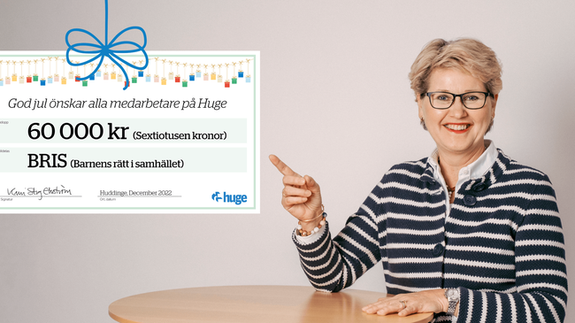 Karin med julgåva