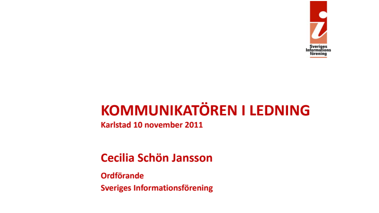 Informatörsnätverket höll seminarium: Cecilia Schön Jansson 