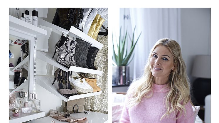 Elfa_Walk-in-closet hemma hos Hannah Graaf.