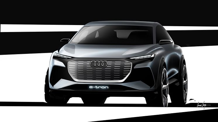 Audi Q4 e-tron concept (skitse forfra)