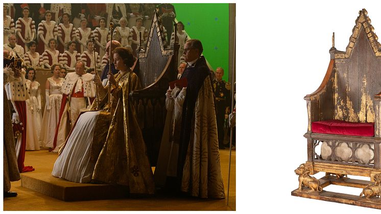 Claire Foy (as the Queen) in the Coronation scene
