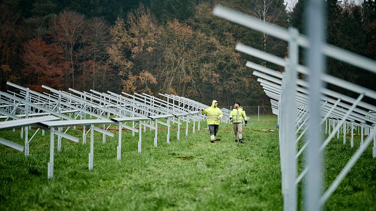 Start of construction for the 6.5 megawatt solar park in Dallgow-Döberitz: A total portfolio of 1.1 GWp will be built by 2026 (symbol photo). (Photo: Christian Horn for SUNOTEC)