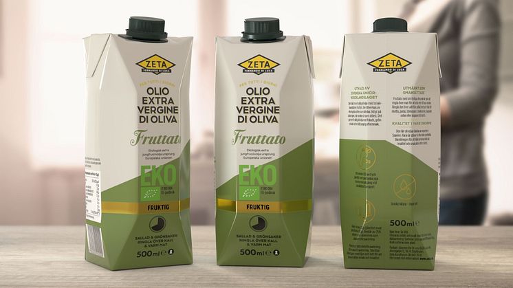 Zeta först med olivolja i förpackning från Tetra Pak®