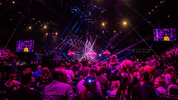 Melodifestivalen Andra Chansen 2017 i Saab Arena. Foto: Visit Linköping & Co