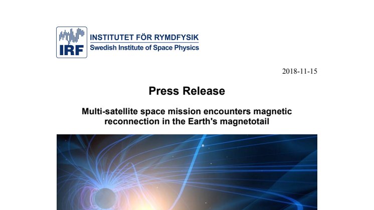 Multi-satellite space mission encounters magnetic reconnection in the Earth's magnetotail