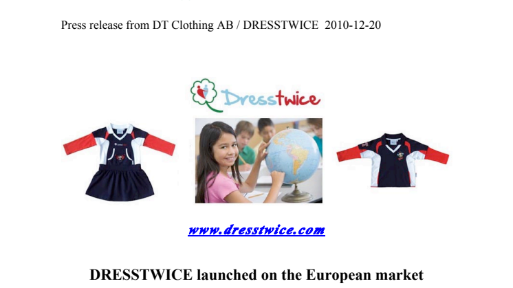 DRESSTWICE launched on the European market