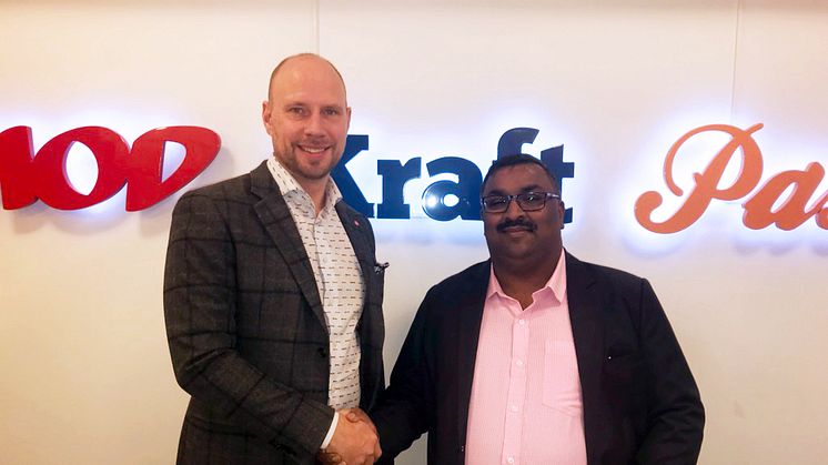 Hans Lindberg (S), kommunstyrelsens ordförande och Raja Thoren vd och ägare av ThorenGruppen