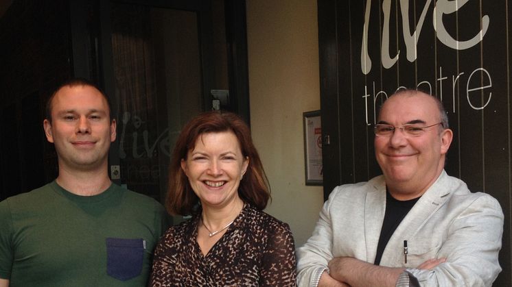 L-R Paddy Campbell, Lucy Winskell and Max Roberts 